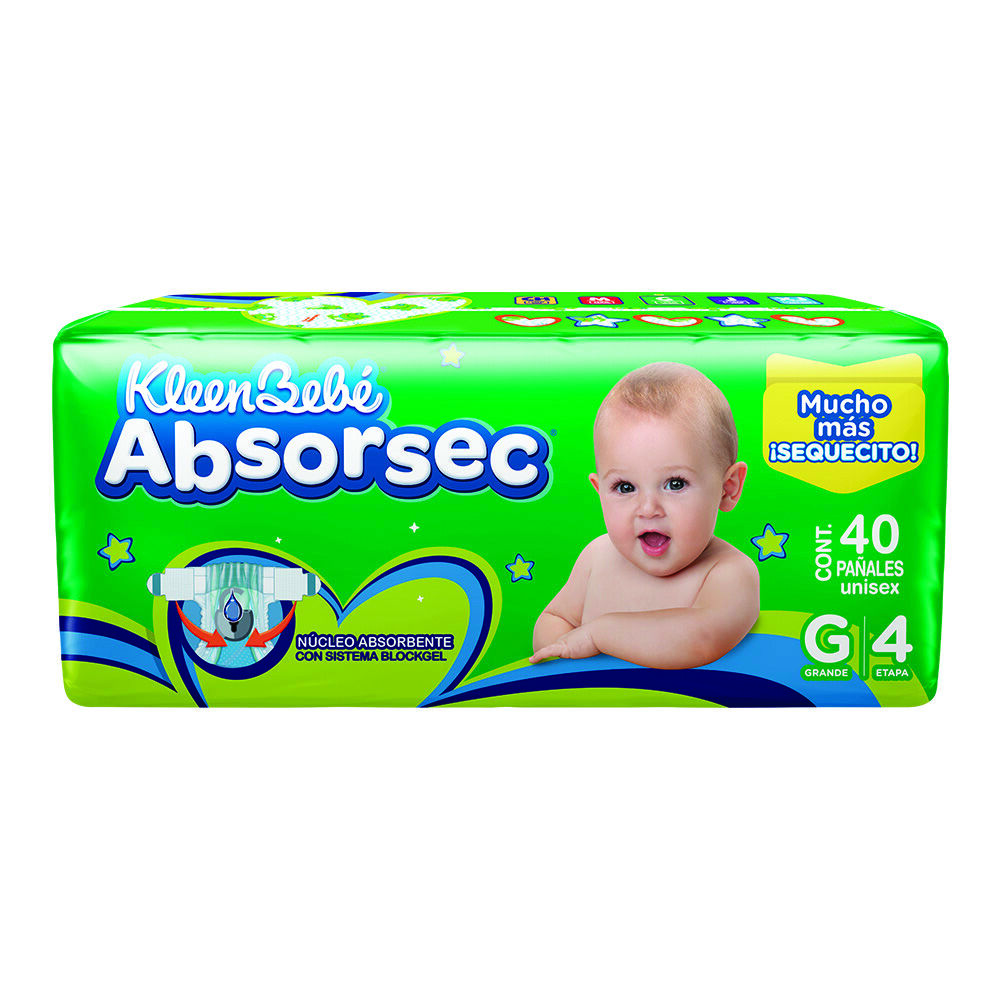 Kleenbebe-Absorsec-Grande-40-Pzas-imagen-1