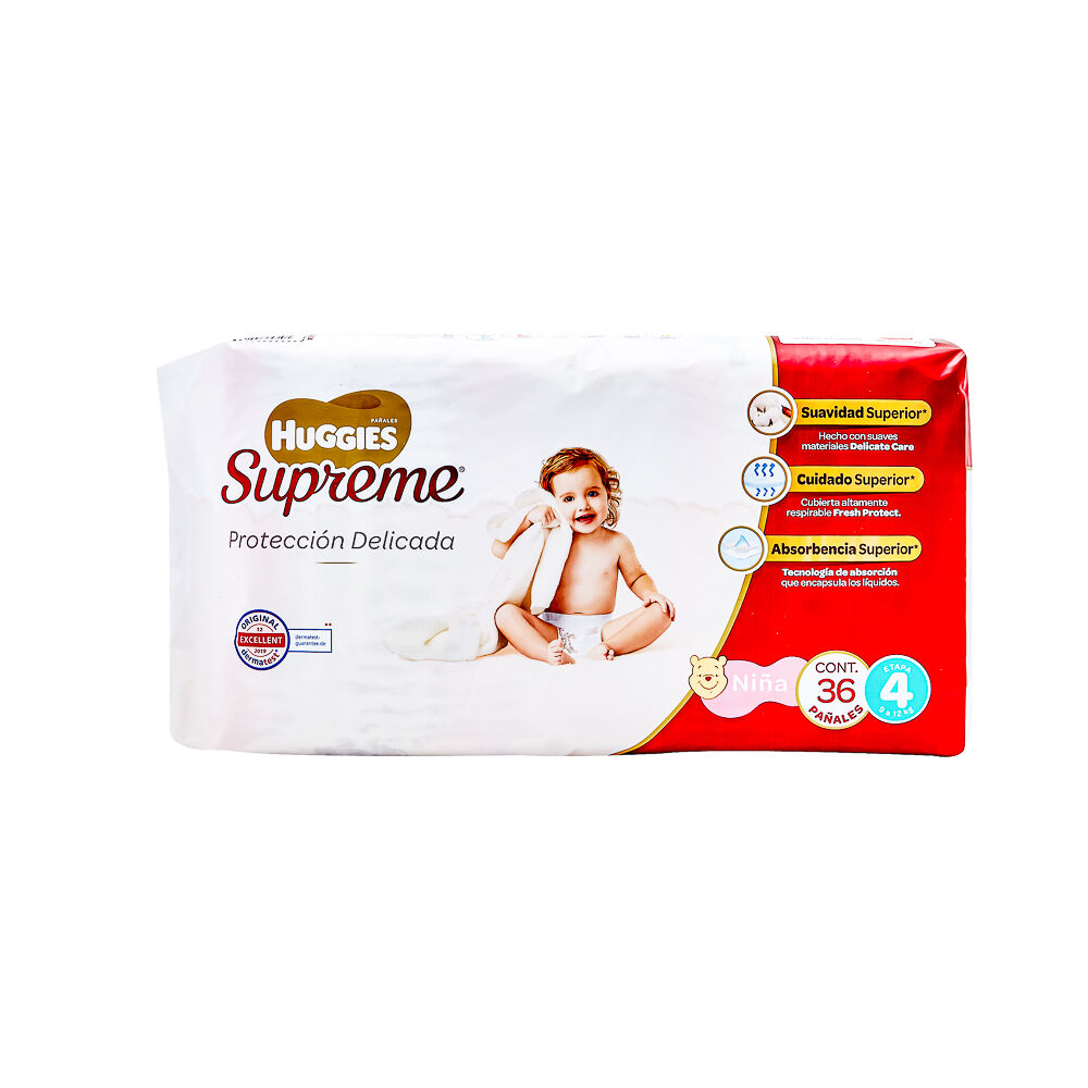 Pañal-Huggies-Supreme-Etapa-4-Niña-36-Unidades-imagen