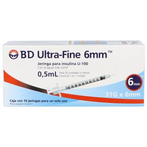 Bd-Ultra-Fine-31Gx6Mm-10-Jga-X-0.5Ml-imagen