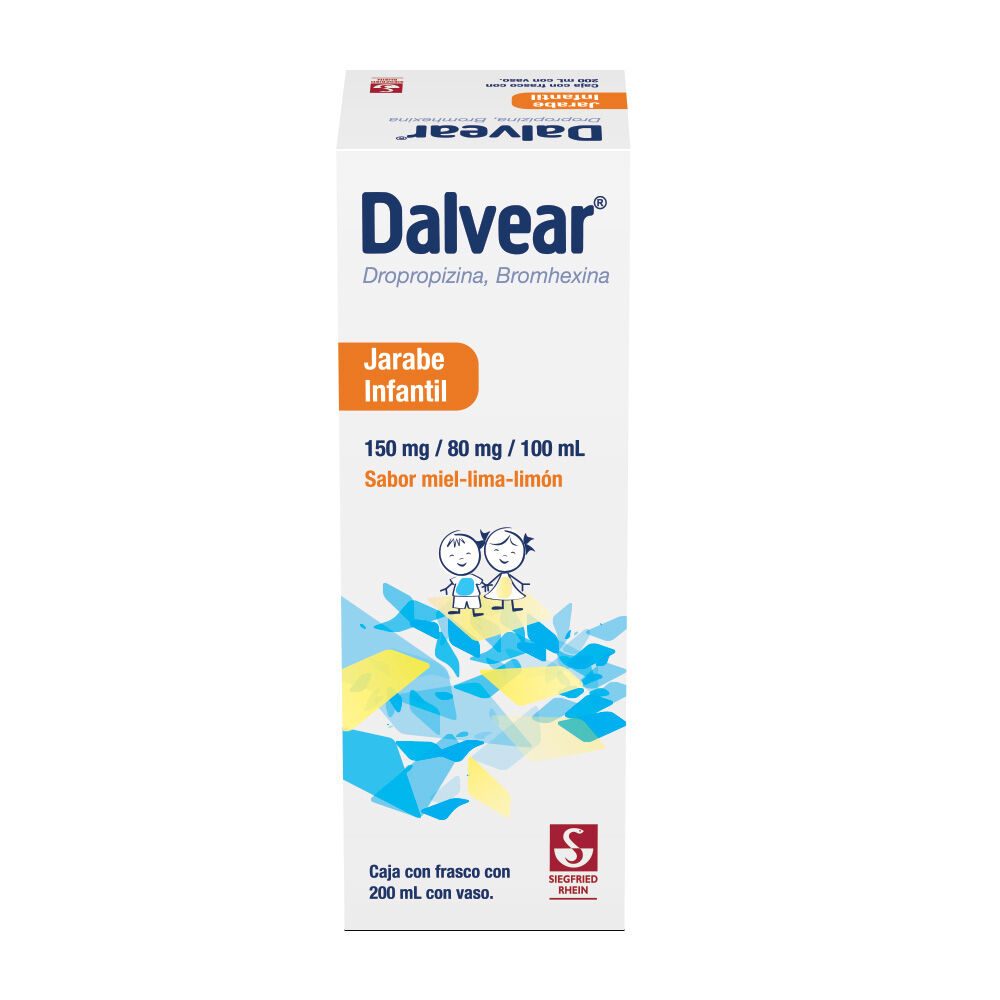 Dalvear-Infantil-150-mg-/-80-mg---Jarabe-sabor-miel-y-lima-lim&oacute;n-200-ml-(Dropropizina-y-Bromhexina)-imagen-3