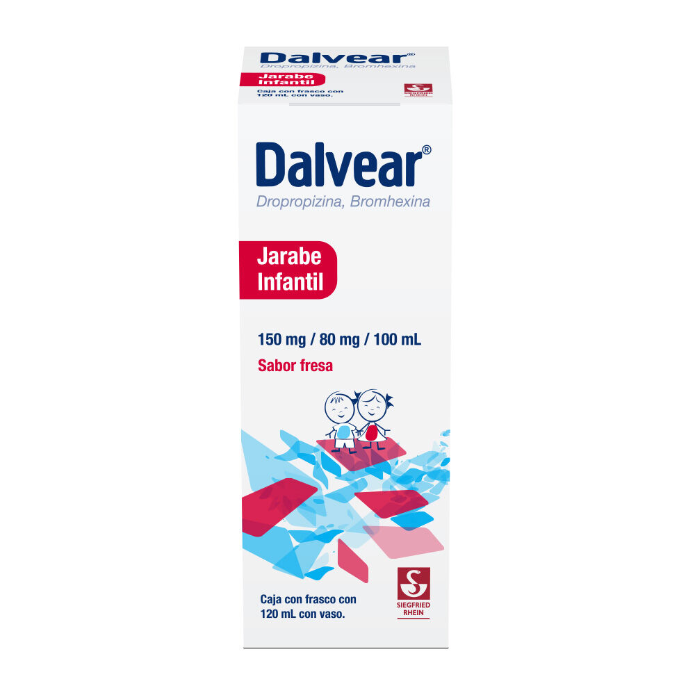 Dalvear-Infantil-150-mg-/-80-mg---Jarabe-sabor-fresa-120-ml-(Dropropizina-y-Bromhexina)-imagen-2