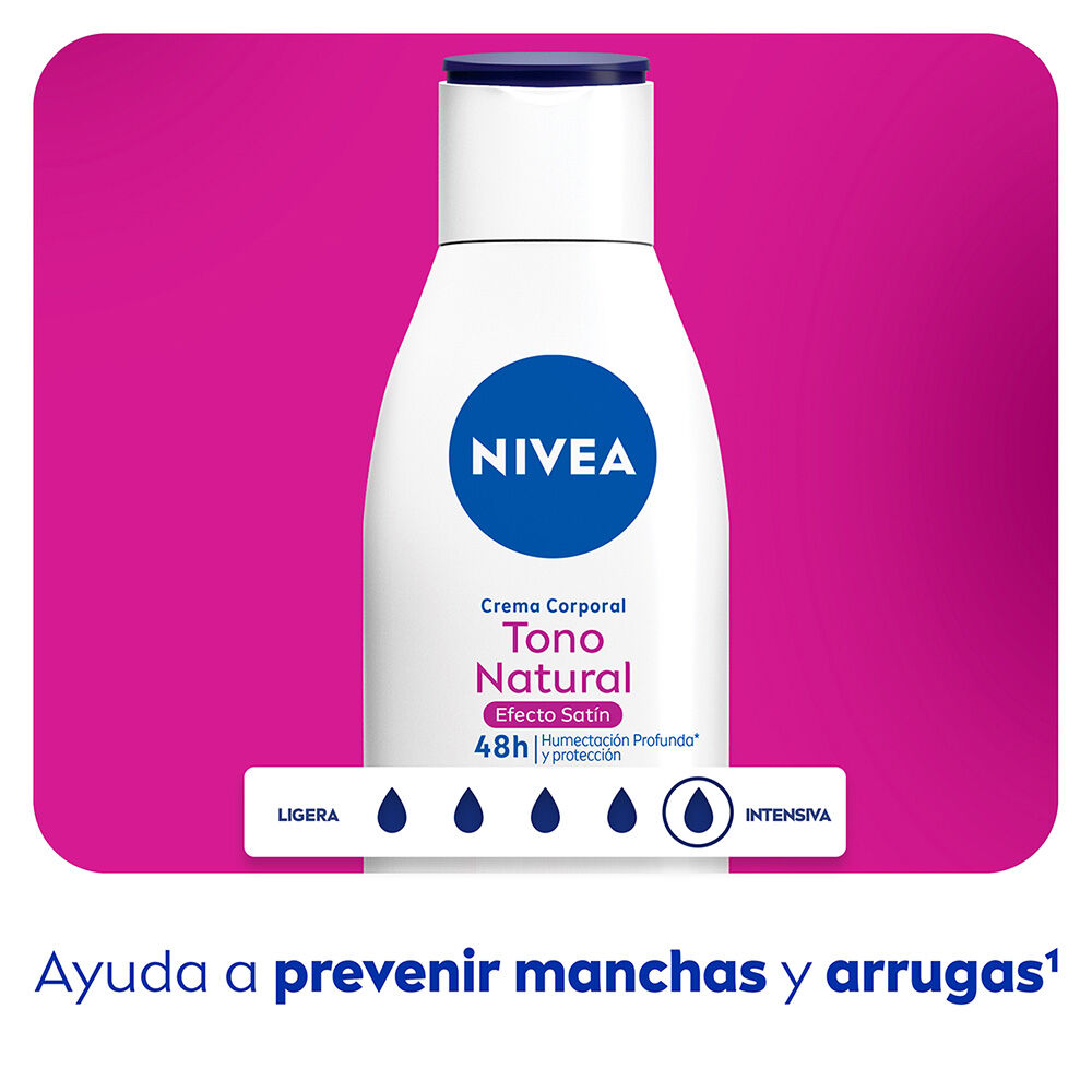 NIVEA-Crema-Corporal-Humectante-y-Aclarante,-Tono-Natural-Efecto-Satin-Todo-Tipo-de-Piel-220ml-imagen-3