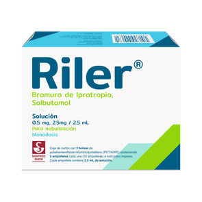 Riler-0.5-mg-/-2.5-mg---Caja-con-10-ampolletas-de-2.5-ml-(Ipratropio-y-Salbutamol)-imagen