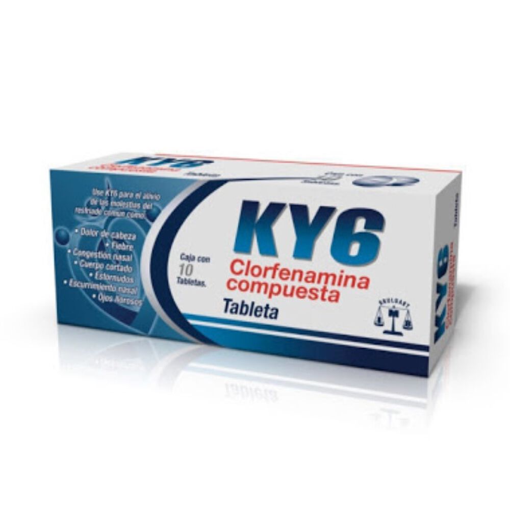 K-Y-6-500-25/5/4-Mg-Tab-10-Pts-imagen
