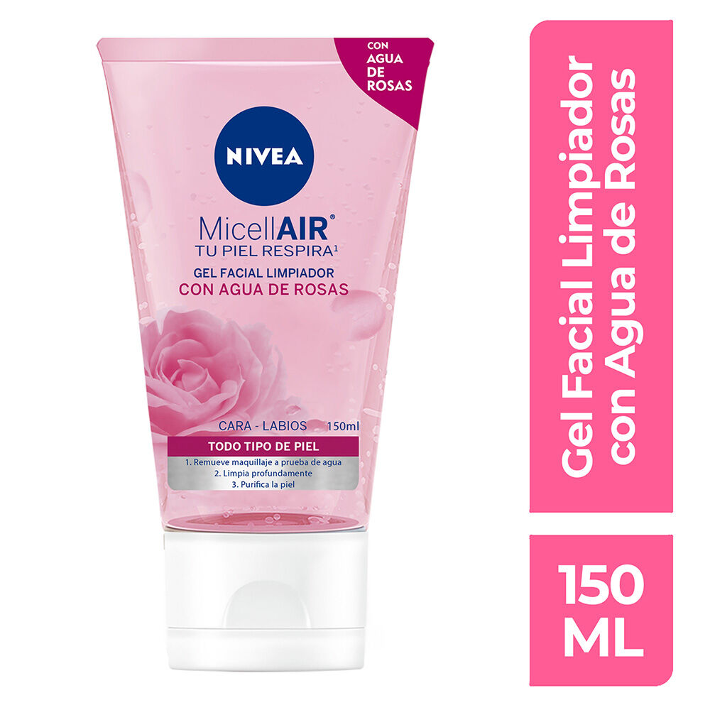NIVEA-Gel-Limpiador-Facial-Agua-De-Rosas-Todo-tipo-de-piel-150-ml-imagen-2