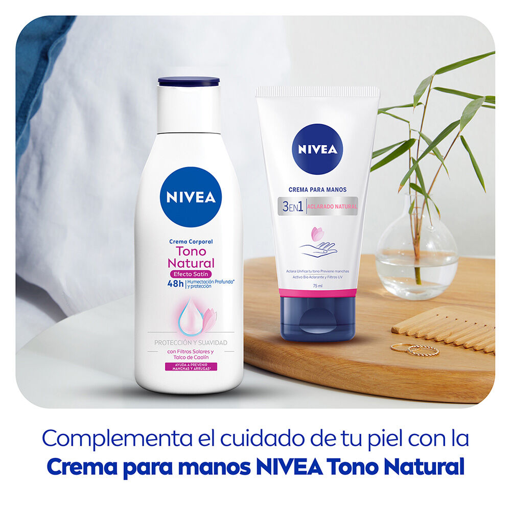 NIVEA-Crema-Corporal-Humectante-y-Aclarante,-Tono-Natural-Efecto-Satin-Todo-Tipo-de-Piel-220ml-imagen-8