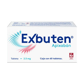 Exbuten-2.5-mg---Caja-con-60-tabletas-(Apixaban)-imagen