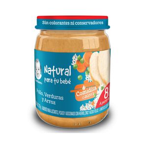 Gerber-Papilla-Etapa-3-Pollo,-Verduras-y-Arroz-170g-imagen