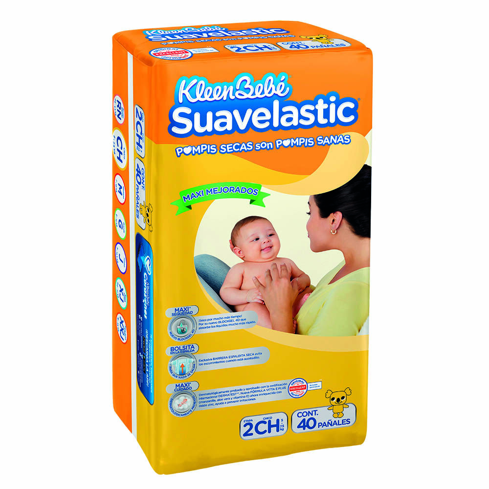 Pañales-Kleen-Bebé-Suavelastic-Max-Chico-40´S-imagen-3
