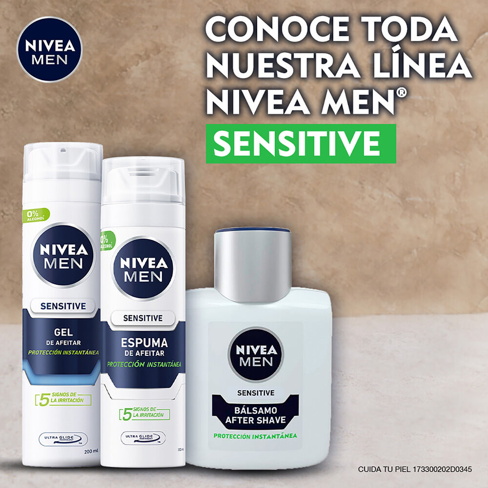 NIVEA-MEN-Espuma-para-Afeitar-Enriquecido-Vitamina-E-y-Manzanilla,-Sensitive-para-Piel-Sensible,-200-ml-imagen-8