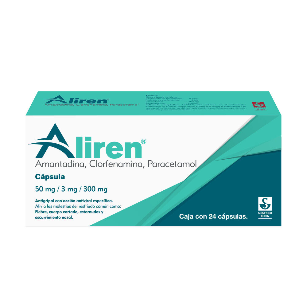 Aliren-50-mg---Caja-con-24-c&aacute;psulas-(Amantadina,-Paracetamol-y-Clorfenamina)-imagen-1