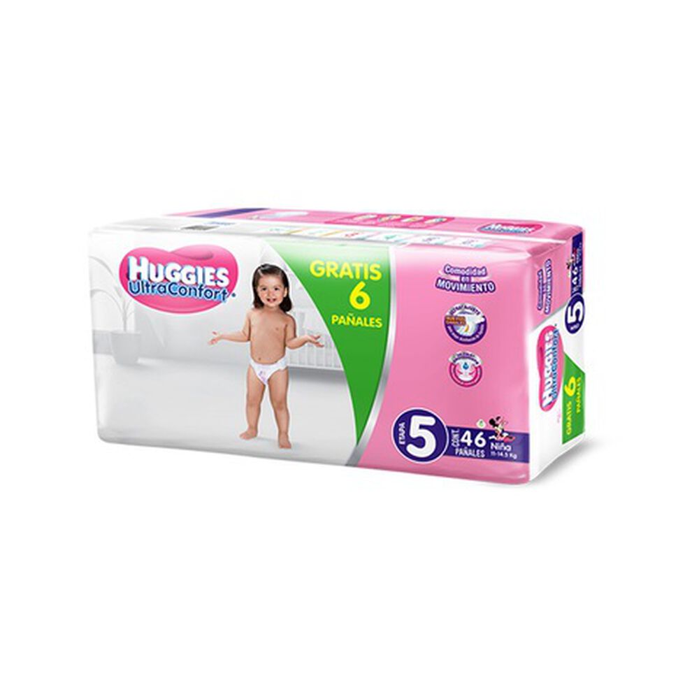 Pañales-Huggies-Ultraconfort-Etapa-5-I&O-Niña-46´S-imagen