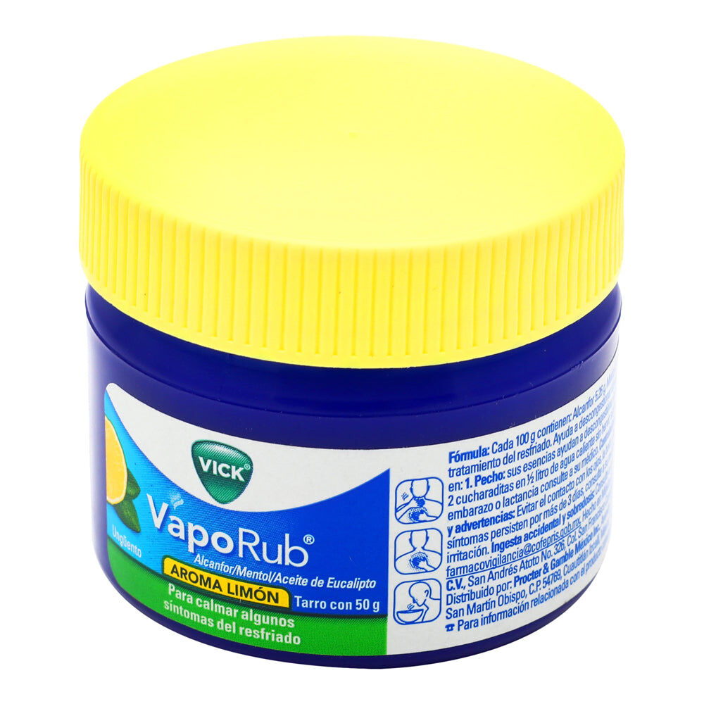 Ungüento Vick VapoRub para calmar algunos síntomas del resfriado 100 g