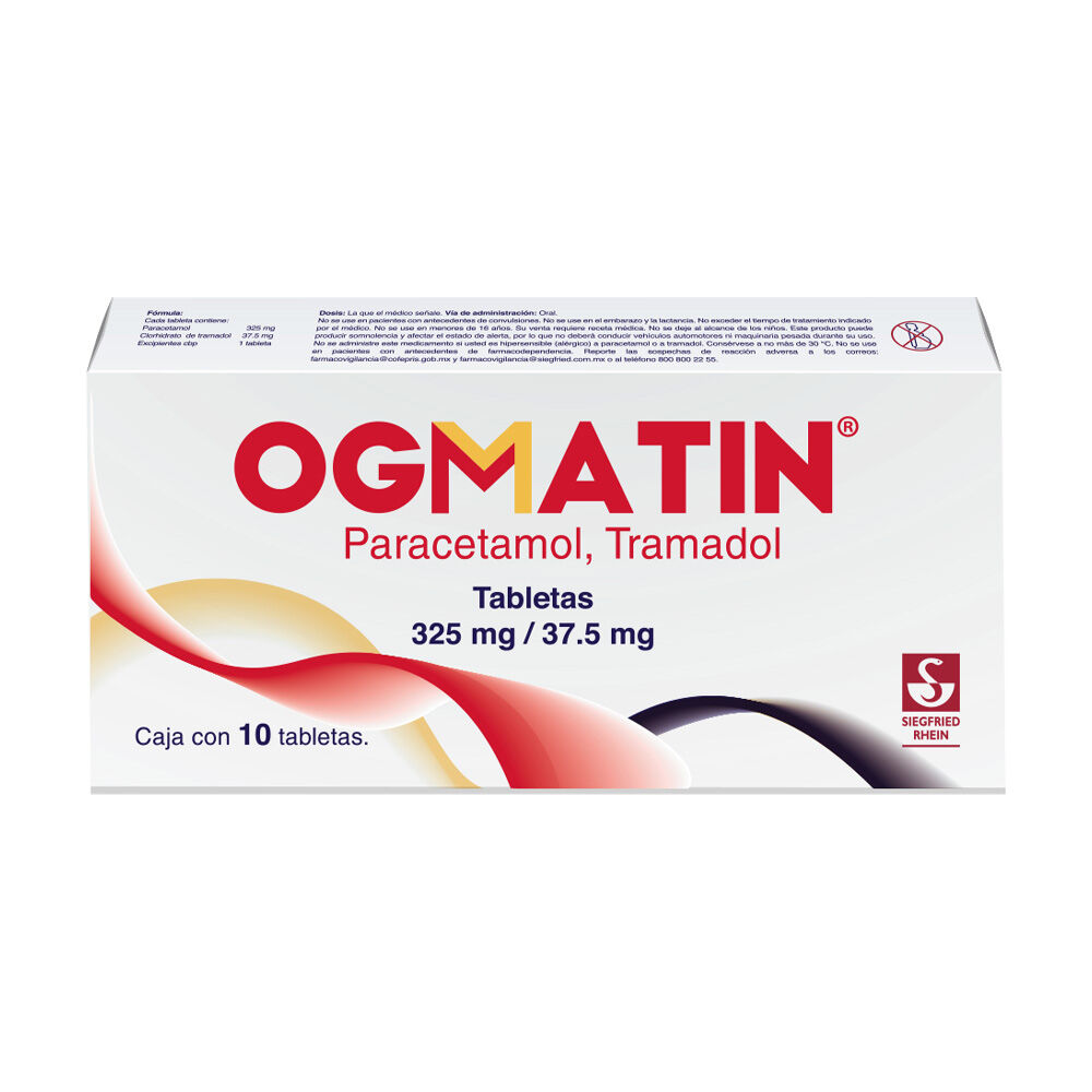 Ogmatin-325-mg-/-37.5-mg----Caja-con-10-tabletas-(Paracetamol-y-Tramadol)-imagen-1