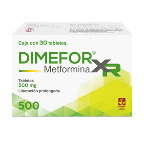 Dimefor-XR-500-mg---Caja-con-30-tabletas-(Metformina)-imagen