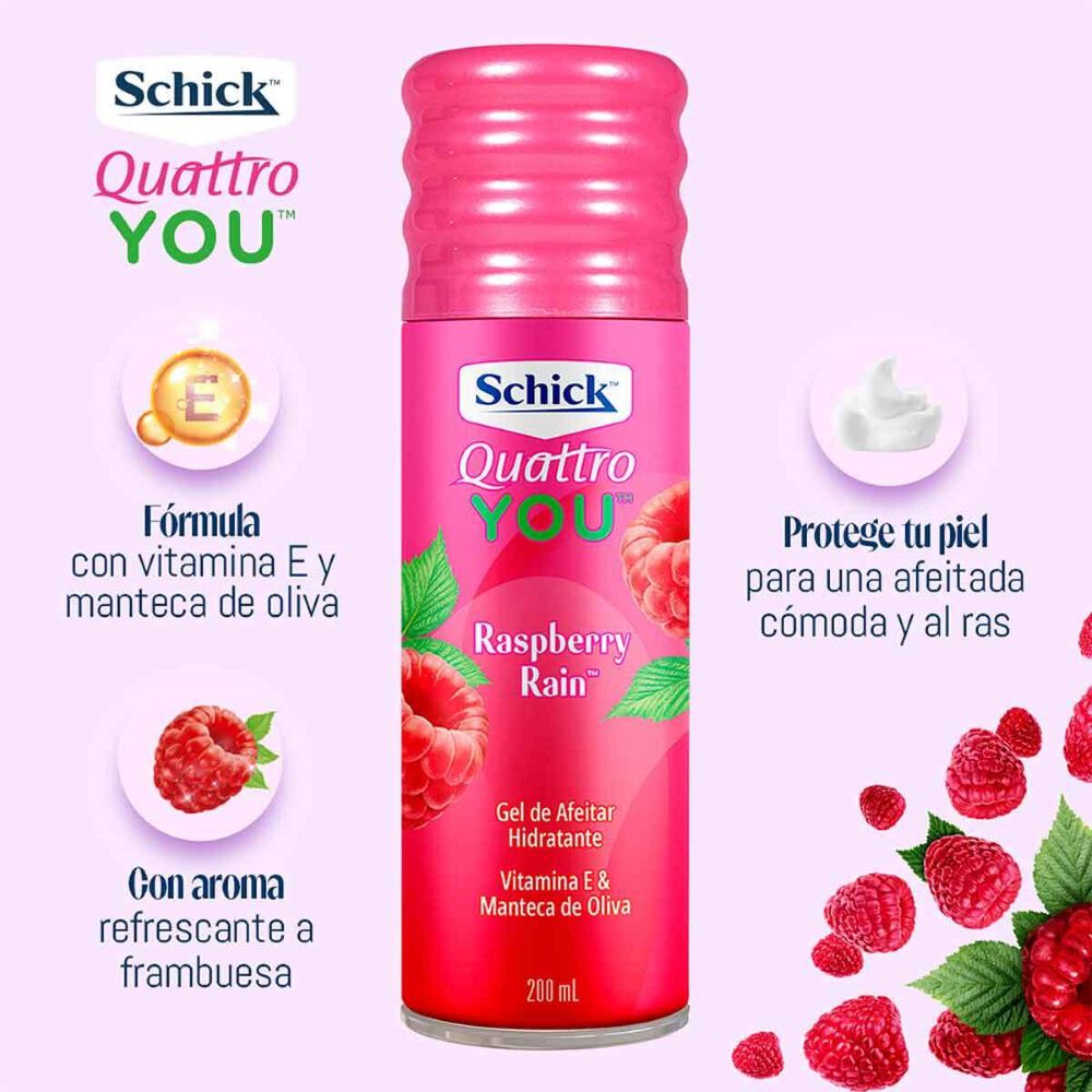 SCHICK-QUATTRO-YOU-RASPBERRY-GEL-200ML-imagen-2