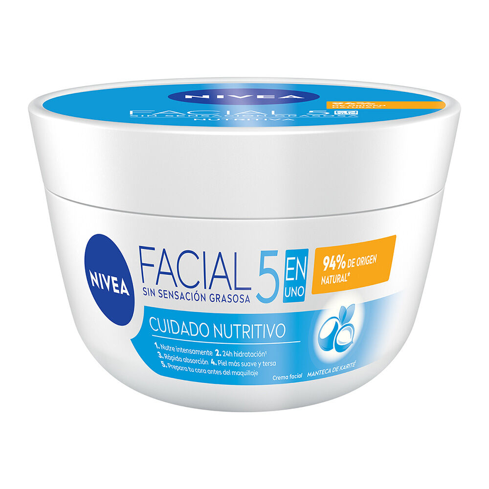 NIVEA-Crema-Facial-Hidratante-5-En-1-Cuidado-Nutritivo-200-ml-imagen-1