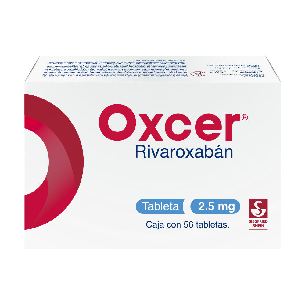 Oxcer-2.5-mg---Caja-con-56-tabletas-(Rivaroxab&aacute;n)-imagen-3