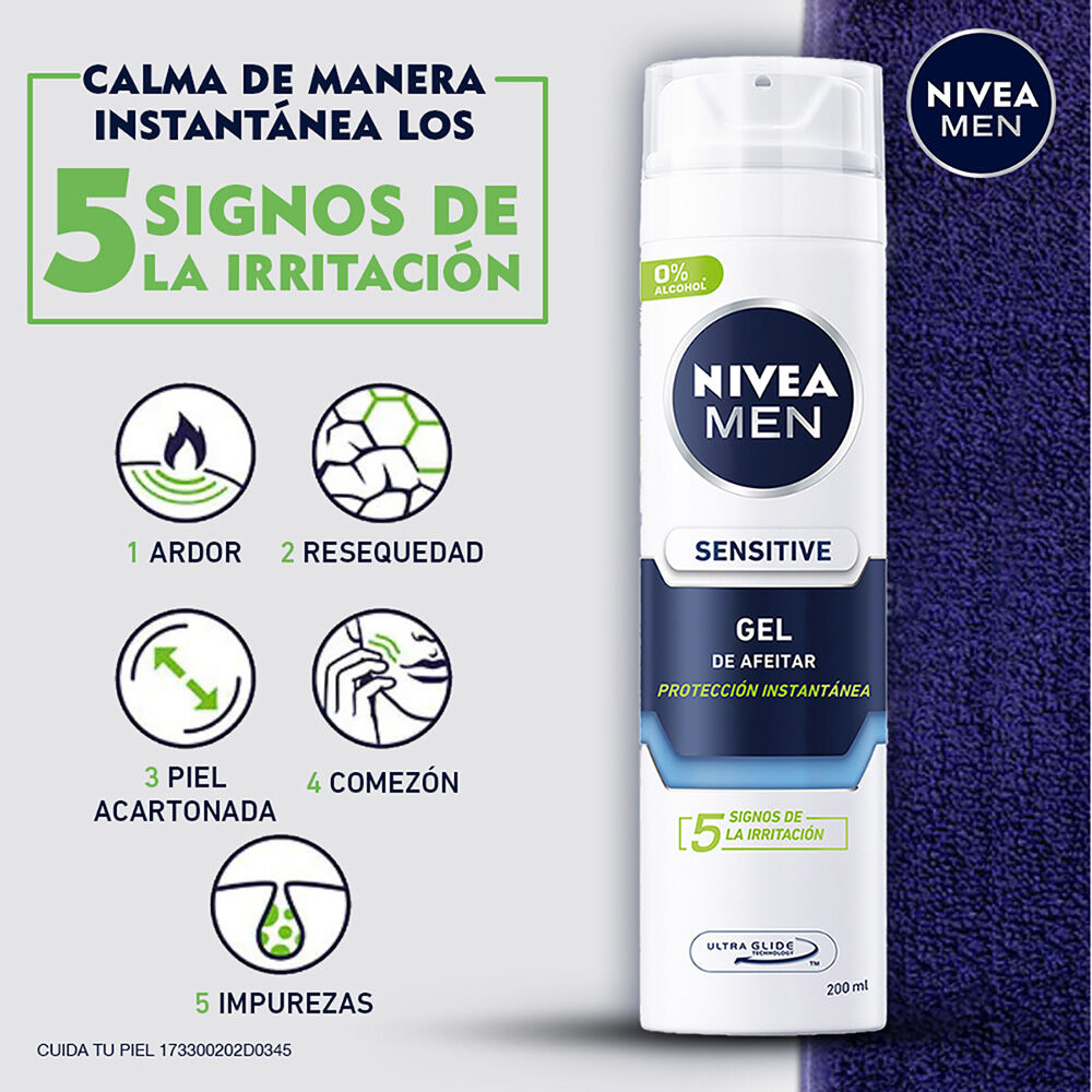 NIVEA-MEN-Gel-para-Afeitar-Sensitive-200-ml-enriquecido-con-Manzanilla-para-Piel-Sensible-imagen-4