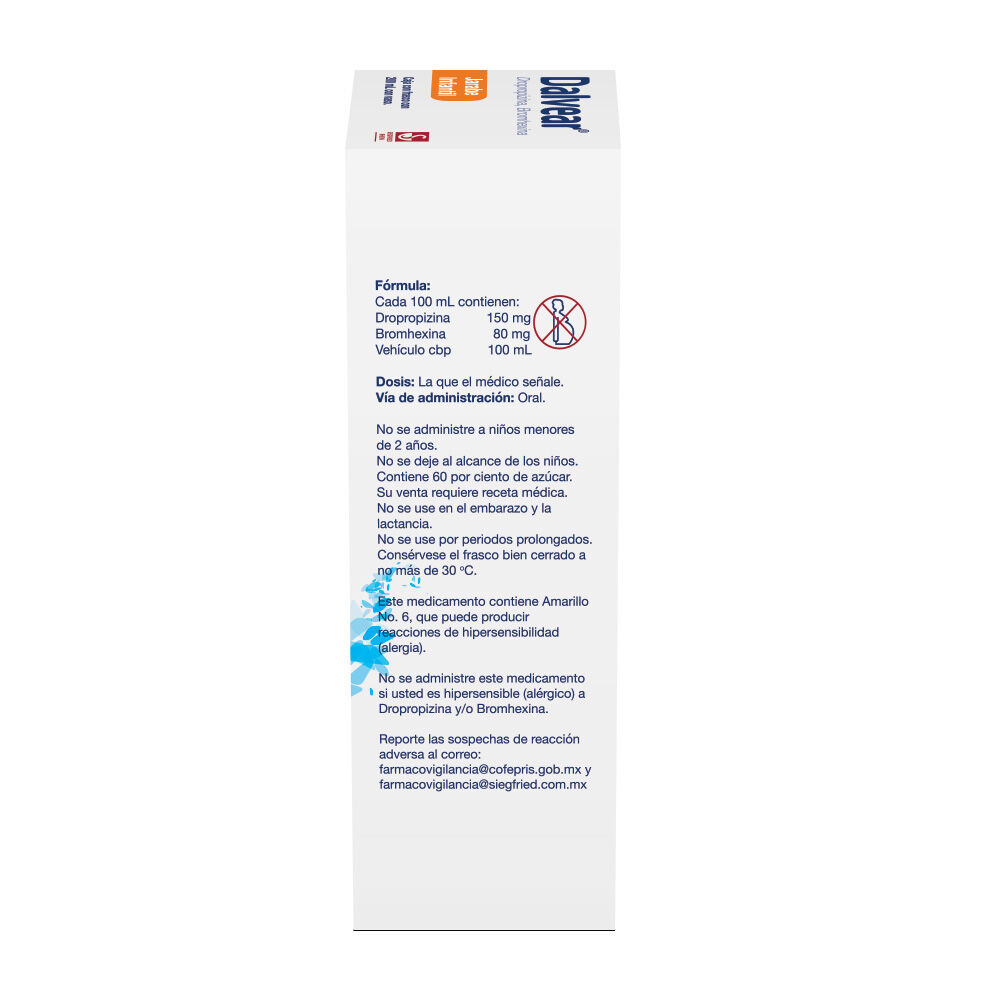 Dalvear-Infantil-150-mg-/-80-mg---Jarabe-sabor-miel-y-lima-lim&oacute;n-200-ml-(Dropropizina-y-Bromhexina)-imagen-2
