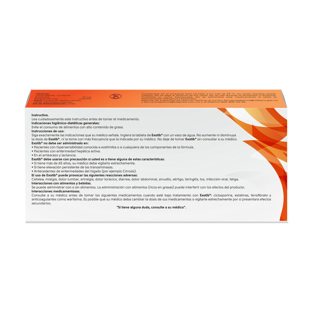 Exotib-10-mg---Caja-con-30-tabletas-(Ezetimiba)-imagen-3