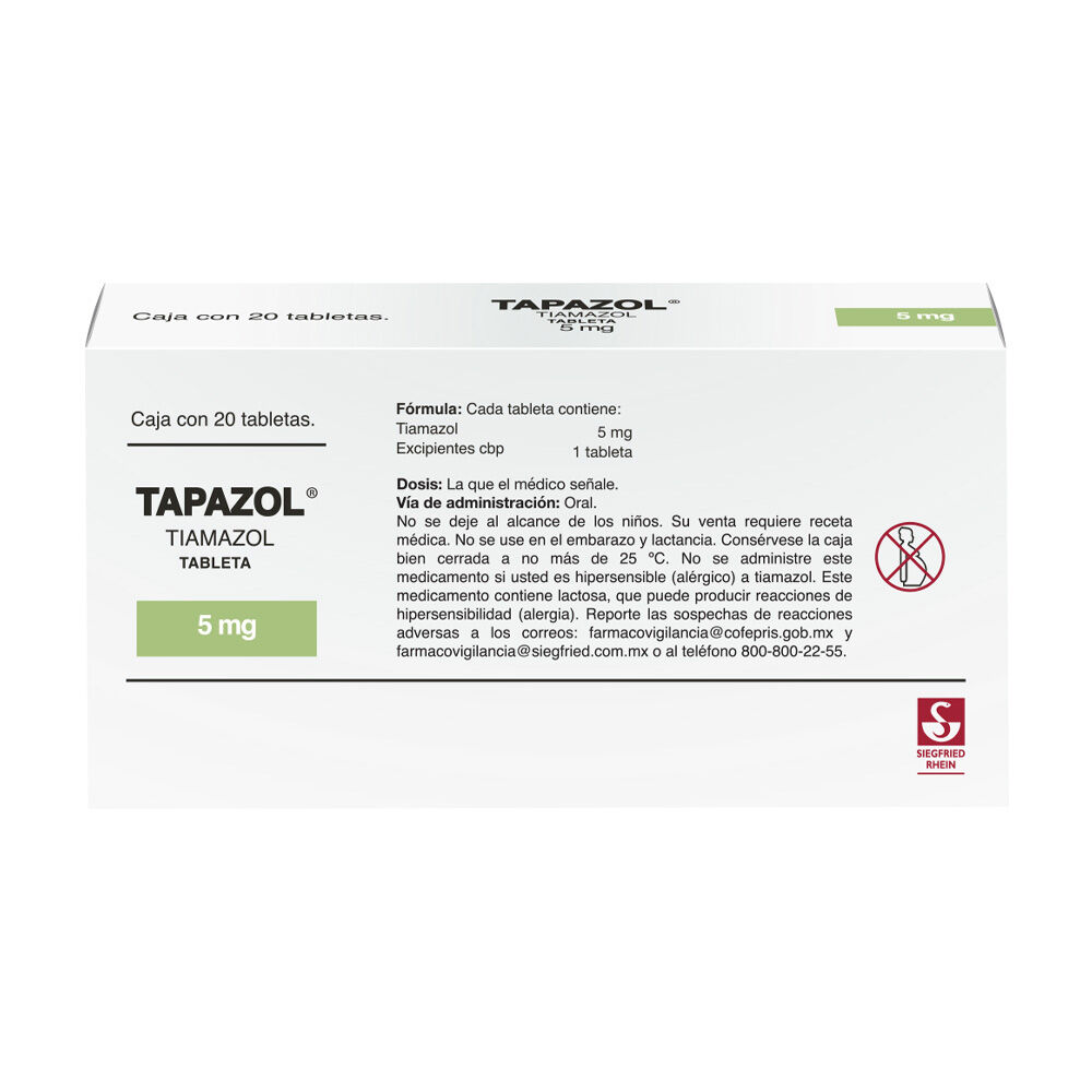 Tapazol-5-mg---Caja-con-20-tabletas-(Tiamazol)-imagen-3