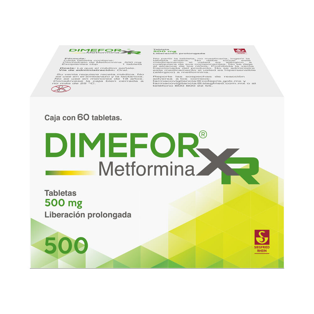 Dimefor-XR-500-mg---Caja-con-60-tabletas-(Metformina)-imagen-1