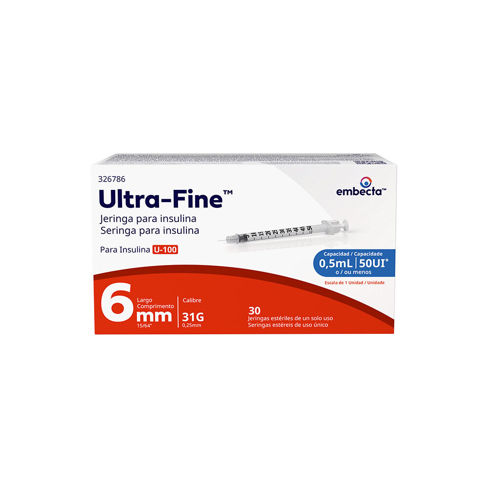 Ultrafine-Jeringa-6Mm-31G-.5Ml-20Mg-30Pz-imagen-1