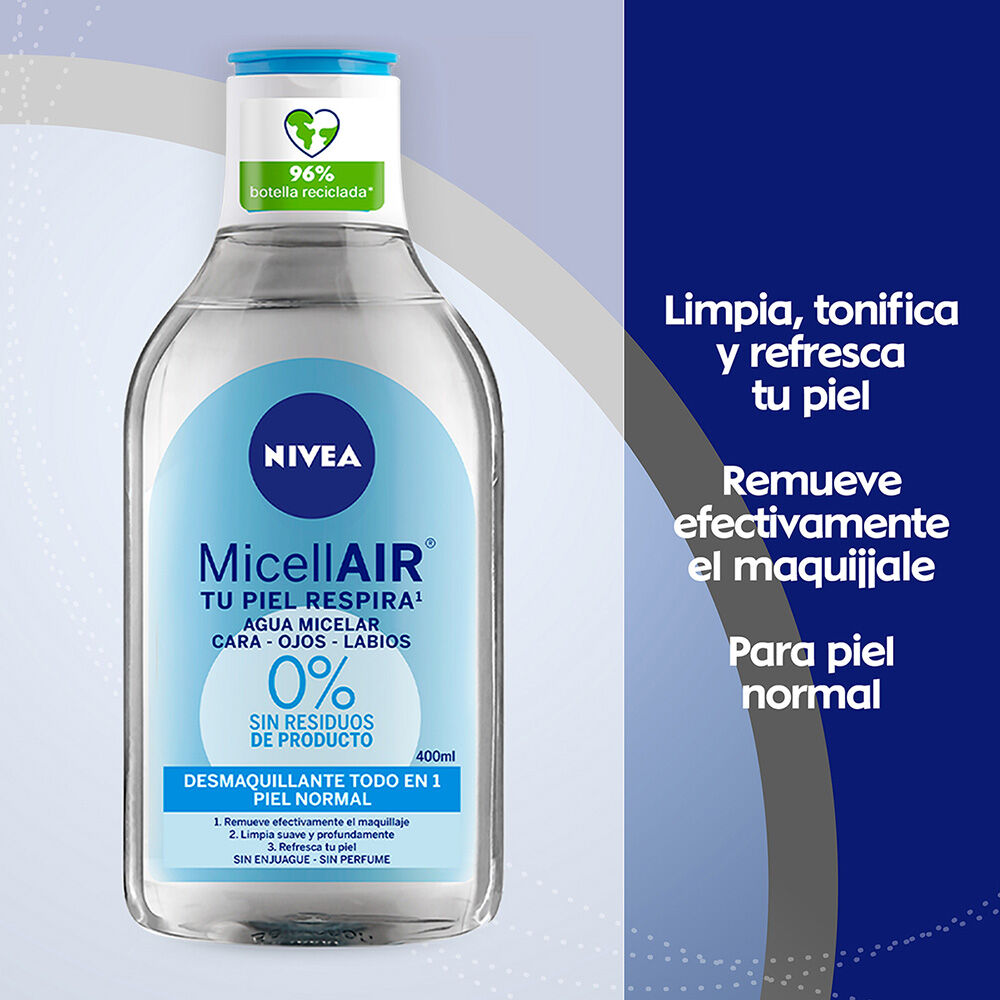NIVEA-Agua-Micelar-Desmaquillante-Refrescante-para-Todo-Tipo-De-Piel,-400-ml-imagen-3