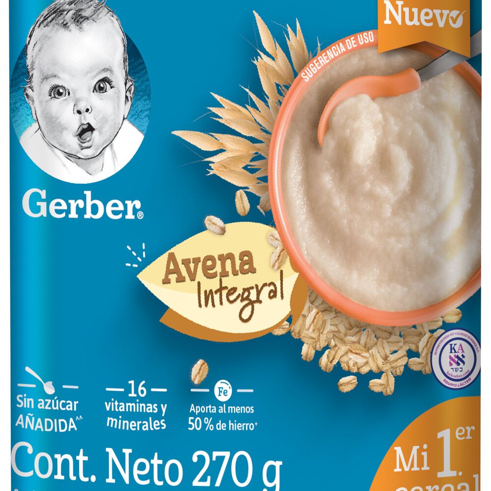Cereal-Infantil-Gerber-Etapa-1-Avena-Integral-Lata-270g-imagen