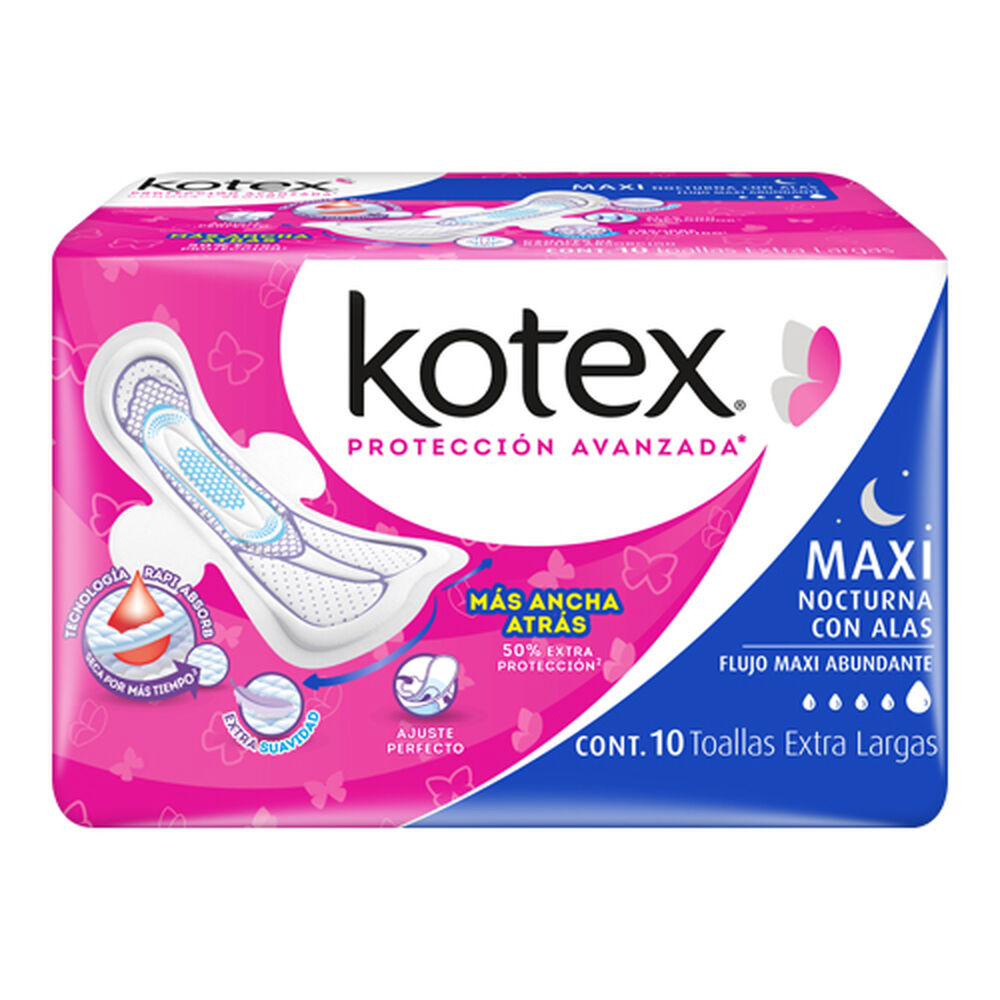 Kotex-Maxi-Nocturna-Con-Alas-Toalla-Femenina-10-Unidades-imagen