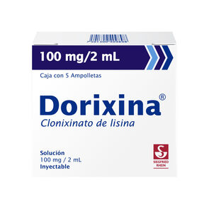 Dorixina-100-mg---Caja-con-5-ampolletas-(Clonixinato-de-Lisina)-imagen