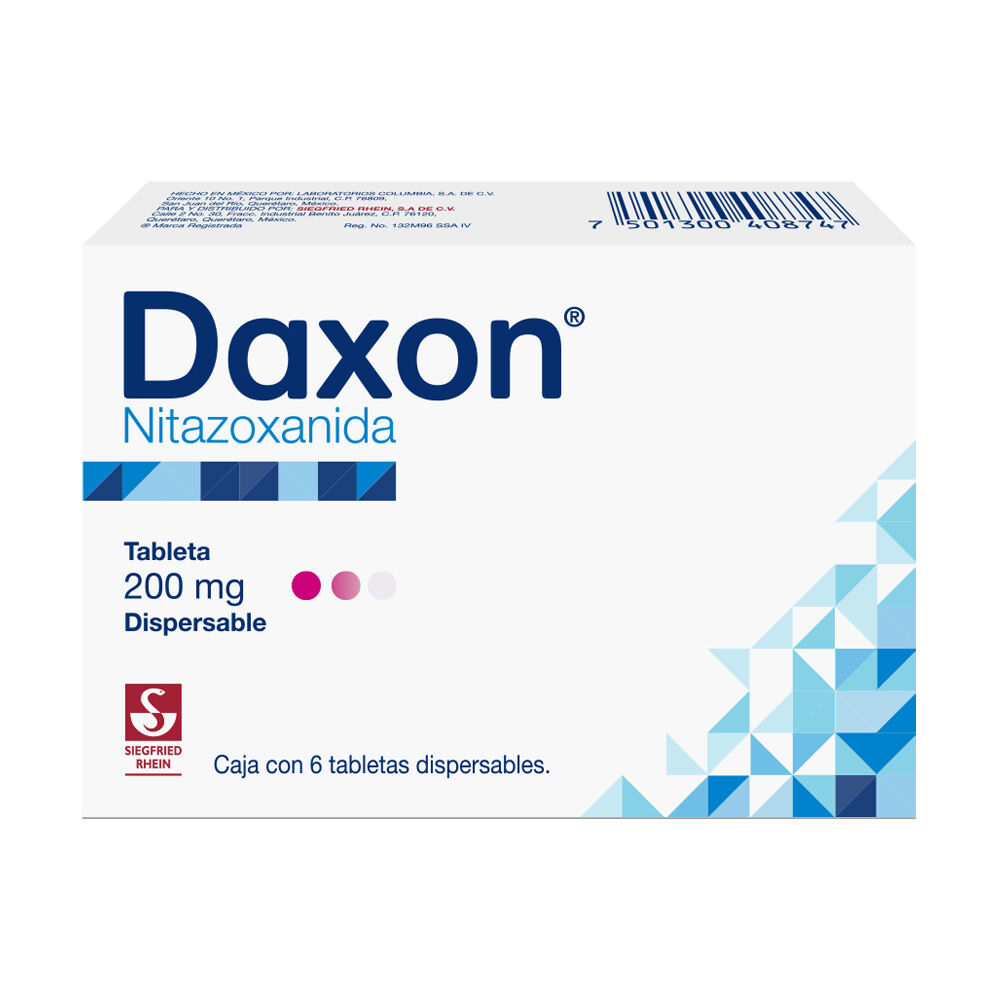Daxon-200-mg---Caja-con-6-tabletas-(Nitazoxanida)-imagen-1