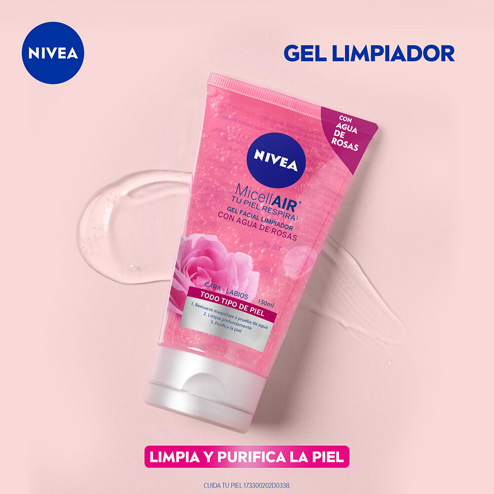 NIVEA-Gel-Limpiador-Facial-Agua-De-Rosas-Todo-tipo-de-piel-150-ml-imagen-3