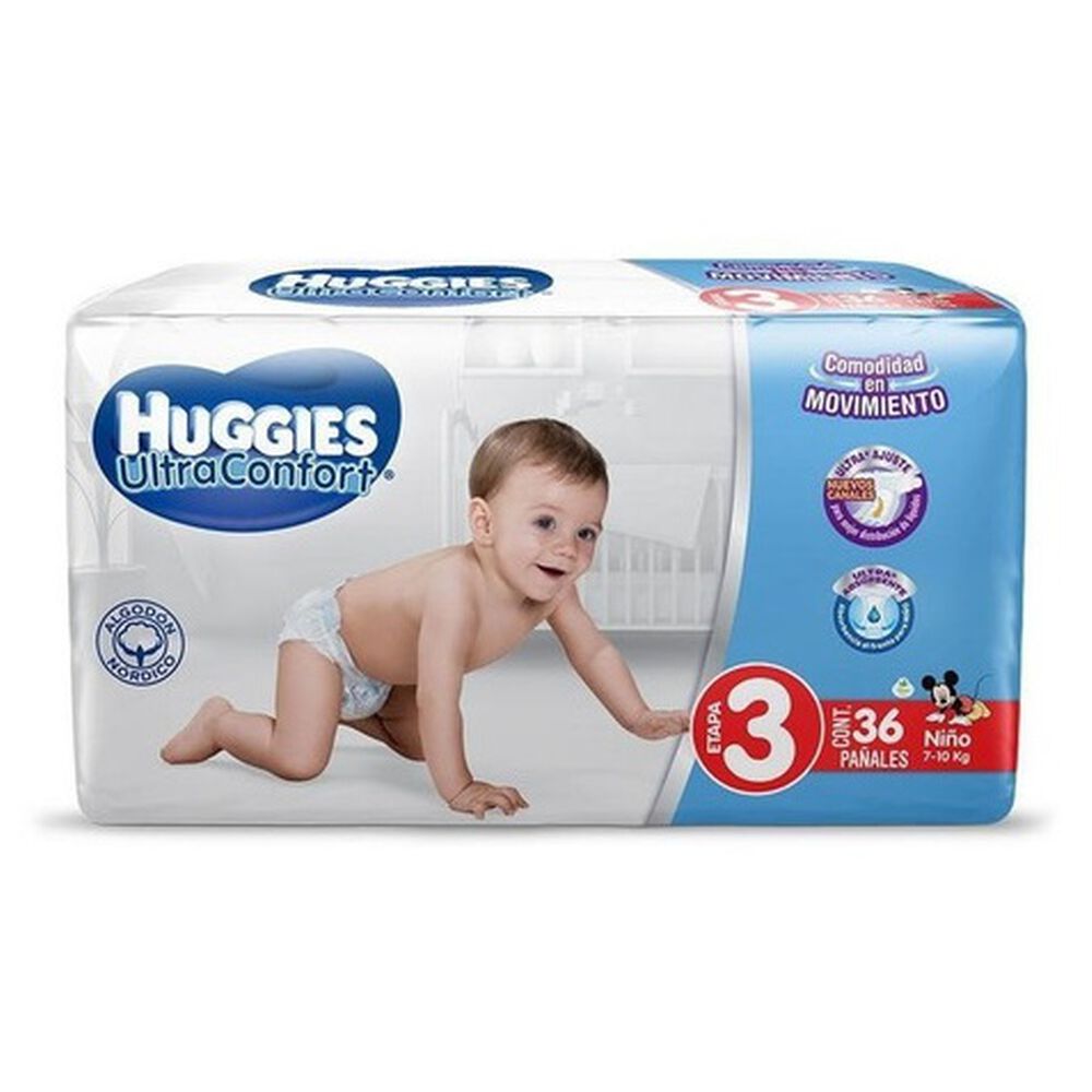 Pañal-Huggies-Ultraconfort-Etapa-3-Niño-C/36-imagen