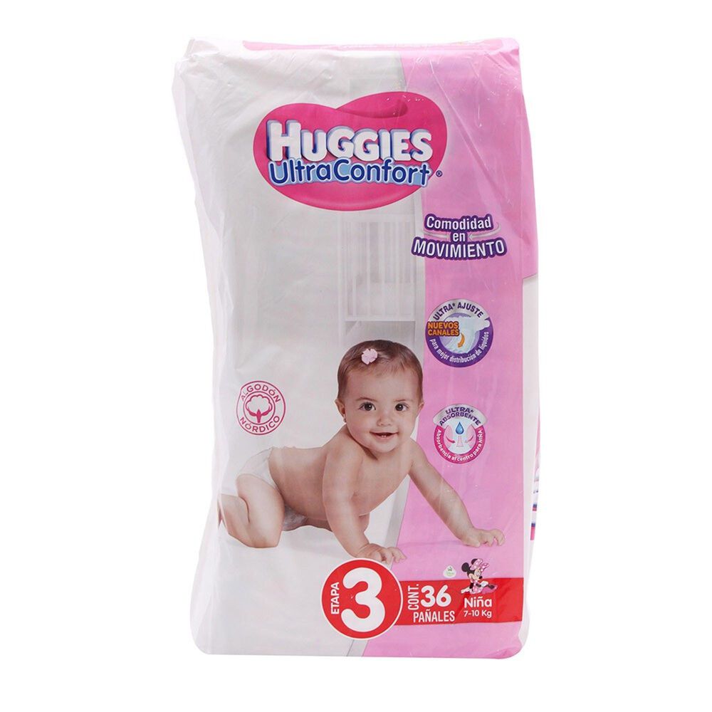 Pañales-Huggies-Etapa-3-Ultraconfort-Niña-C/36-imagen