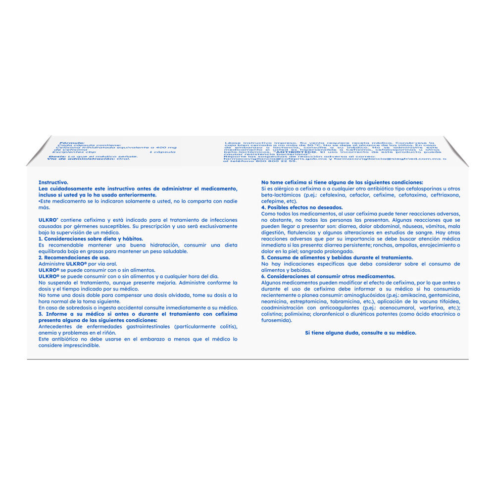 Ulkro-400-mg---Caja-con-10-c&aacute;psulas-(Cefixima)-imagen-3