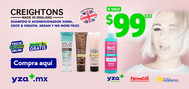 Aprovecha compra en linea shampo creigthons en farmacias YZA al mejor precio con servicio a domicilio