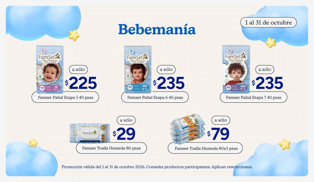 Compra articulos para bebé con descuento a precio especial con servicio a domicilio gratis