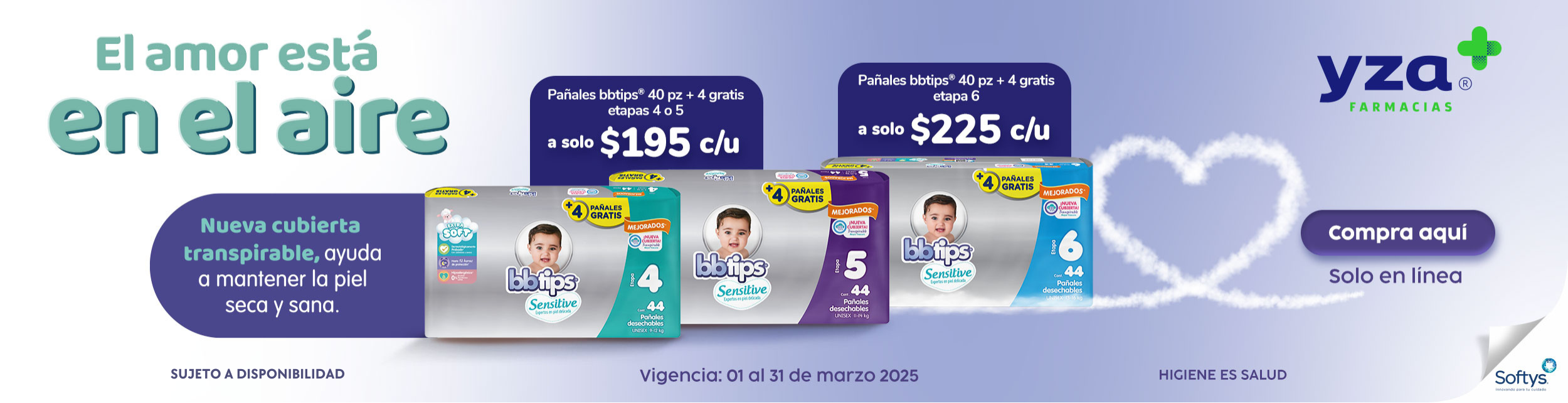 Compra en línea con servicio a domicilio gratis solo en Farmacias YZA
