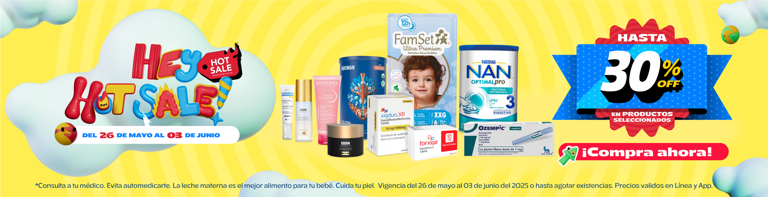 APROVECHA HOT SALE EN FARMACIAS YZA CON SERVICIO A DOMICILIO