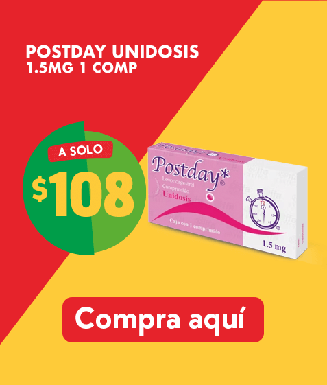Compra postday en farmacias YZA al mejor precio en linea con servicio a domicilio