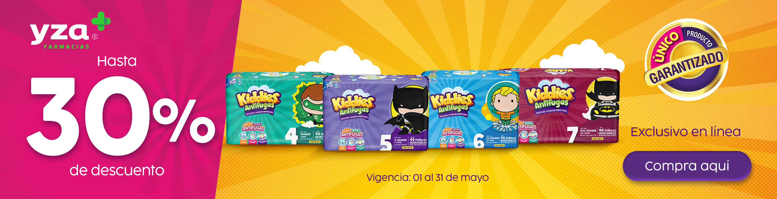 Compra en línea con servicio a domicilio gratis solo en Farmacias YZA