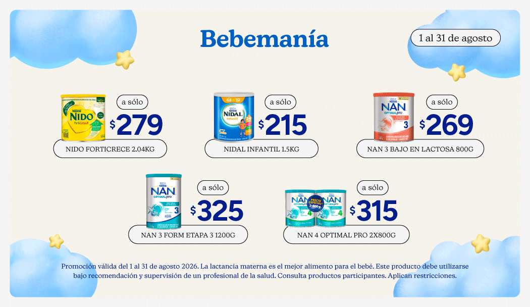 Compra articulos para bebé con descuento a precio especial con servicio a domicilio gratis