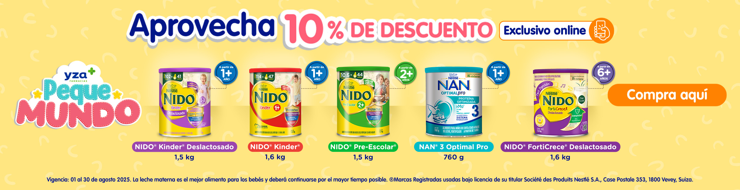Compra en línea con servicio a domicilio gratis solo en Farmacias YZA