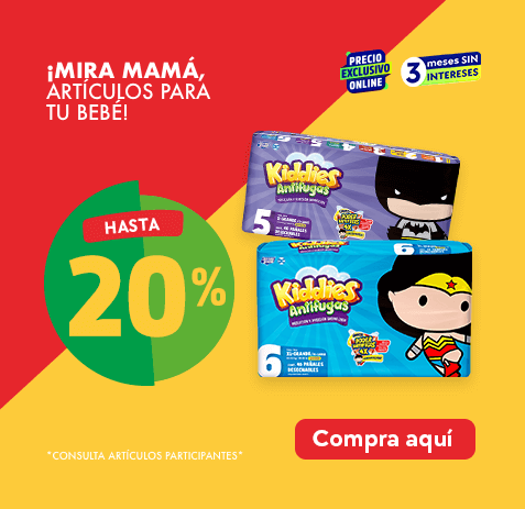 Compra en línea pañales kiddies para bebes en farmacias YZA al mejor precio con servicio a domicilio gratis