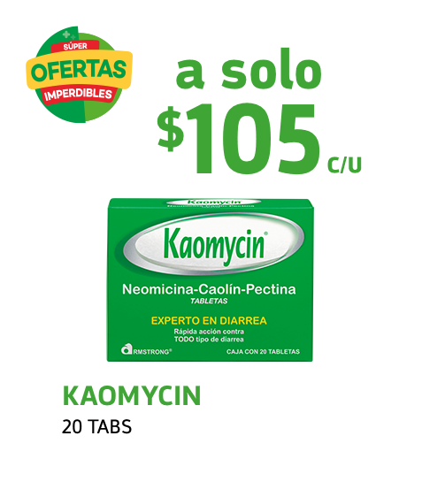 Super Ofertas en Farmacias YZA, compra Kaomicyn y al mejor precio en linea