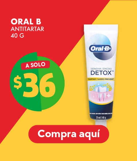 Compra productos oral b detox en farmacias YZA al mejor precio en linea con servicio a domicilio