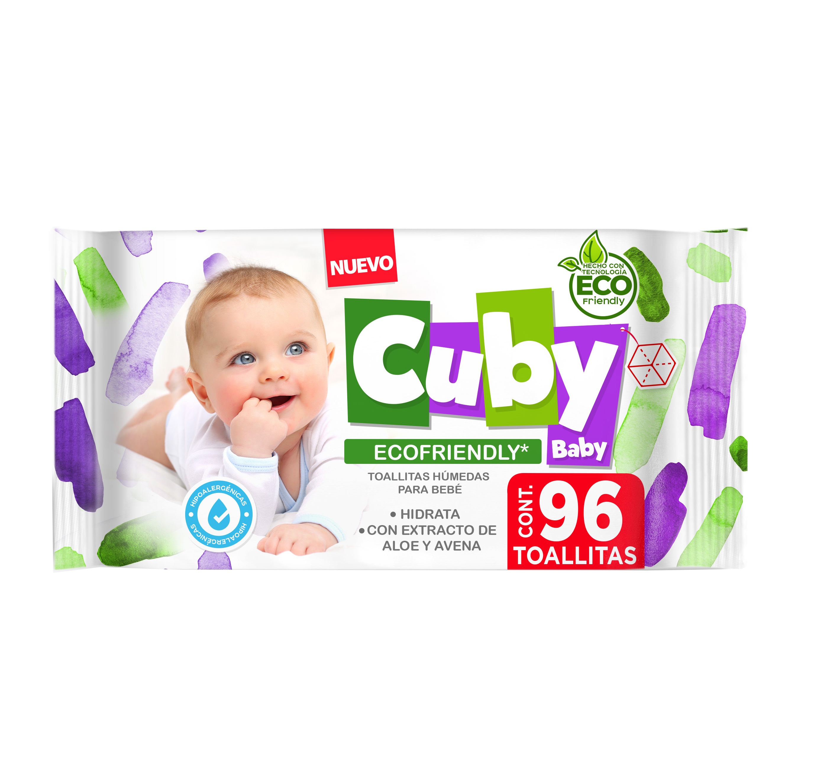 Cuby Baby Toallas Humedas Bebe 96 Pzas