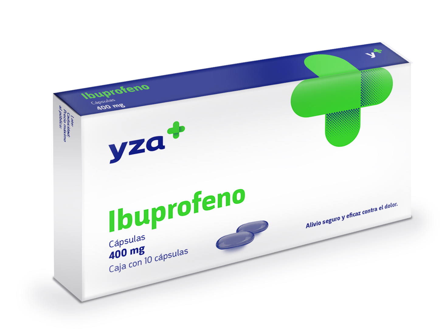 Ibuprofeno 400mg Alivio rápido del dolor Yza